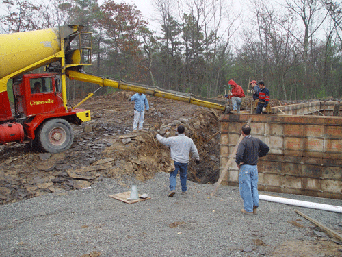 Starting to Pour the Foundation